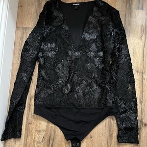 Express Elegant Black Blouse